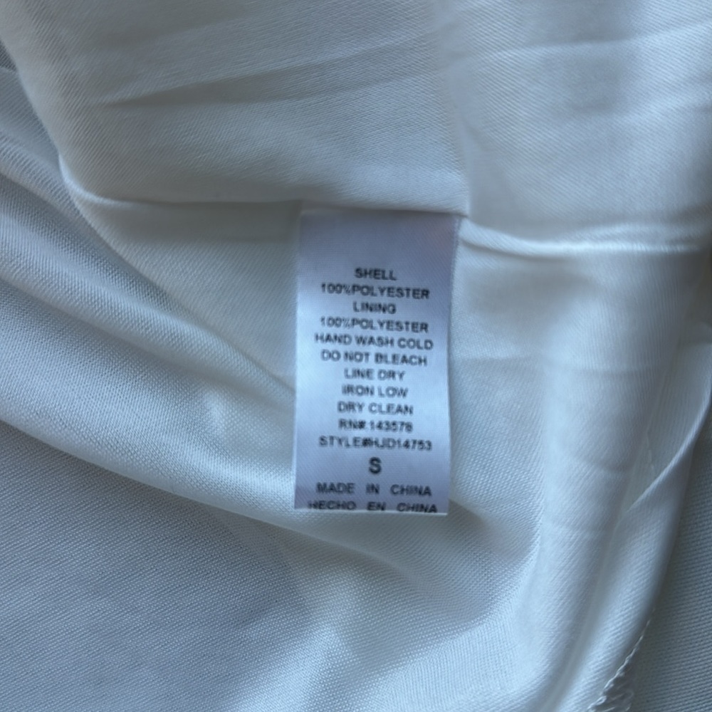 FOREVER 21 Cream Plunge Mini Dress, Small - Picture 7 of 8